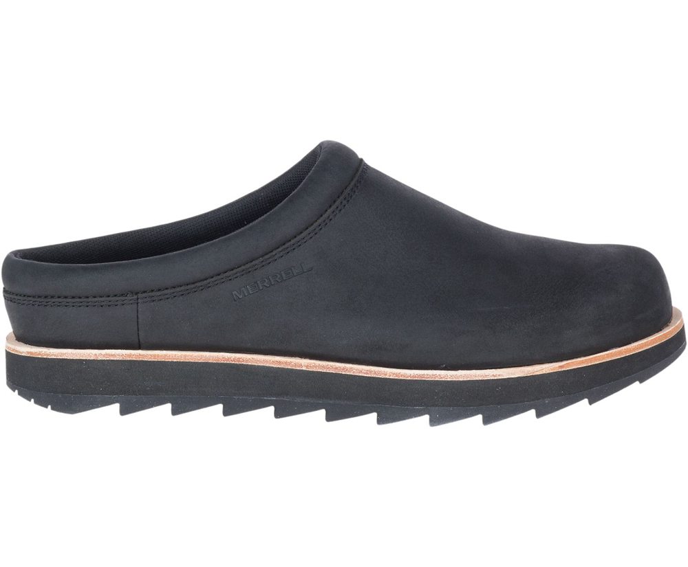 Merrell Slip Ons Męskie Czarne - Juno Clog Skórzane - 420685-VTY